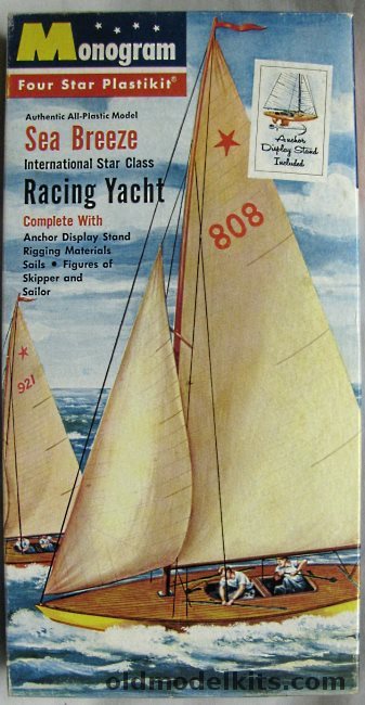 Monogram 1/22 Sea Breeze International Star Class Racing Yacht - Four Star Issue, P16-89 plastic model kit